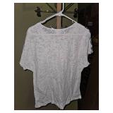 Fleur Self White T-Shirt with Decorative Pattern