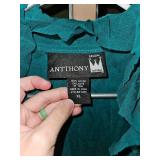 Antthony Teal Lace Trim Cardigan XL Style 2498