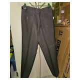 Pleated Dark Grey Dress Pants