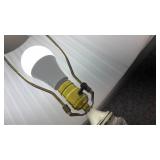 Crystal Glass Table Lamp with Pleated Shade(Working)