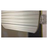 Crystal Glass Table Lamp with Pleated Shade(Working)