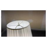Crystal Glass Table Lamp with Pleated Shade(Working)