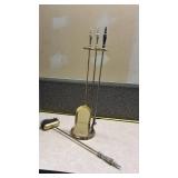 Decorative Brass Fireplace Tool Set