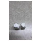 White Porcelain Salt and Pepper Shakers (SS)
