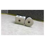 Black and White Ceramic Salt and Pepper Shakers - House and Silo (SS)