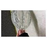 Crystal Cut Glass Serving Bowl