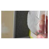 Clear Glass Rose Pattern Serving Plate