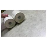 White Ceramic Salt and Pepper Shakers with Wolf and Pine Tree Design