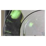 30th Anniversary Crystal Clear Floral Etched Glass Plate