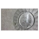 30th Anniversary Crystal Clear Floral Etched Glass Plate