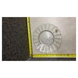 30th Anniversary Crystal Clear Floral Etched Glass Plate