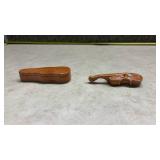 Ceramic Brown Violin Salt and Pepper Shakers (SS)