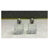 Crystal Cut Glass Salt and Pepper Shakers(SS)