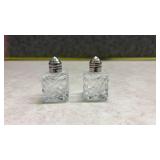 Crystal Cut Glass Salt and Pepper Shakers(SS)