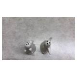 White Ceramic Angel Salt and Pepper Shakers (SS)