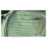 White Metal Bird Cage with Stand