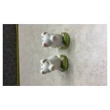 White Ceramic Pigs Salt and Pepper Shakers(SS)