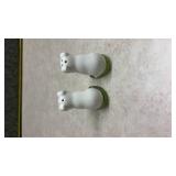 White Ceramic Pigs Salt and Pepper Shakers(SS)