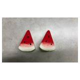 Watermelon Ceramic Salt and Pepper Shakers(SS)