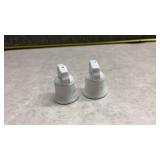 White Ceramic Liberty Bell Salt and Pepper Shakers (SS)