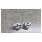 White Ceramic Liberty Bell Salt and Pepper Shakers (SS)