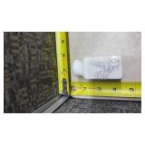 White Ceramic Salt and Pepper Shakers with Chickens and Comes with Holder (SS)