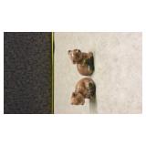 Brown Bear Salt and Pepper Shakers with Holly Design(SS)