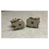 Brown Bear Salt and Pepper Shakers with Holly Design(SS)