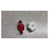 Cardinal and Snowflake Salt and Pepper Shakers(SS)