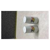 White Ceramic Wisconsin Salt and Pepper Shaker Set (SS)