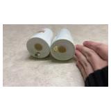 White Ceramic Wisconsin Salt and Pepper Shaker Set (SS)