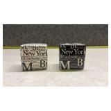 New York City Typography Salt and Pepper Shakers(SS)