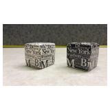 New York City Typography Salt and Pepper Shakers(SS)