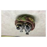 Ceramic Salt and Pepper Shakers with Birds and Nest Holder(SS)