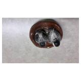 Ceramic Salt and Pepper Shakers with Birds and Nest Holder(SS)