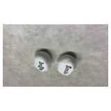 White Ceramic Hope & Smile Salt and Pepper Shakers (SS)