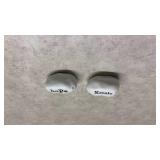 White Ceramic Hope & Smile Salt and Pepper Shakers (SS)