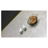 Mini Ceramic White Birds Salt and Pepper Shakers(SS)