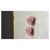 Pink Ceramic Rose Salt and Pepper Shakers