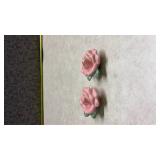 Pink Ceramic Rose Salt and Pepper Shakers