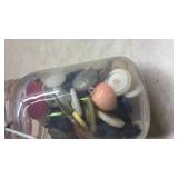 Glass Jar with Mixed Button Collection