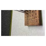 Wooden Drill Bit Storage Block with Assorted Bits