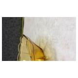 Amber Glass Serving Bowl