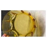 Amber Glass Serving Bowl