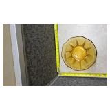 Amber Glass Serving Bowl