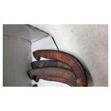 4 Cast Iron Horseshoe with Red Paint