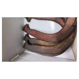 4 Cast Iron Horseshoe with Red Paint