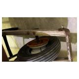 Metal Red Wheelbarrow