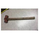 Double-Faced Sledge Hammer with Red Head