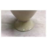 Decorated Ceramic Vase with Blue Shield Design